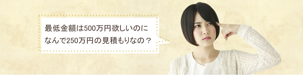 500万円欲しいのに250万円の請求で会社は成り立つの？